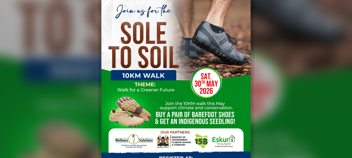 Sole to Soil 2026 &mdash; a 10 km barefoot wellness walk at Ngong Forest Sanctuary, Nairobi